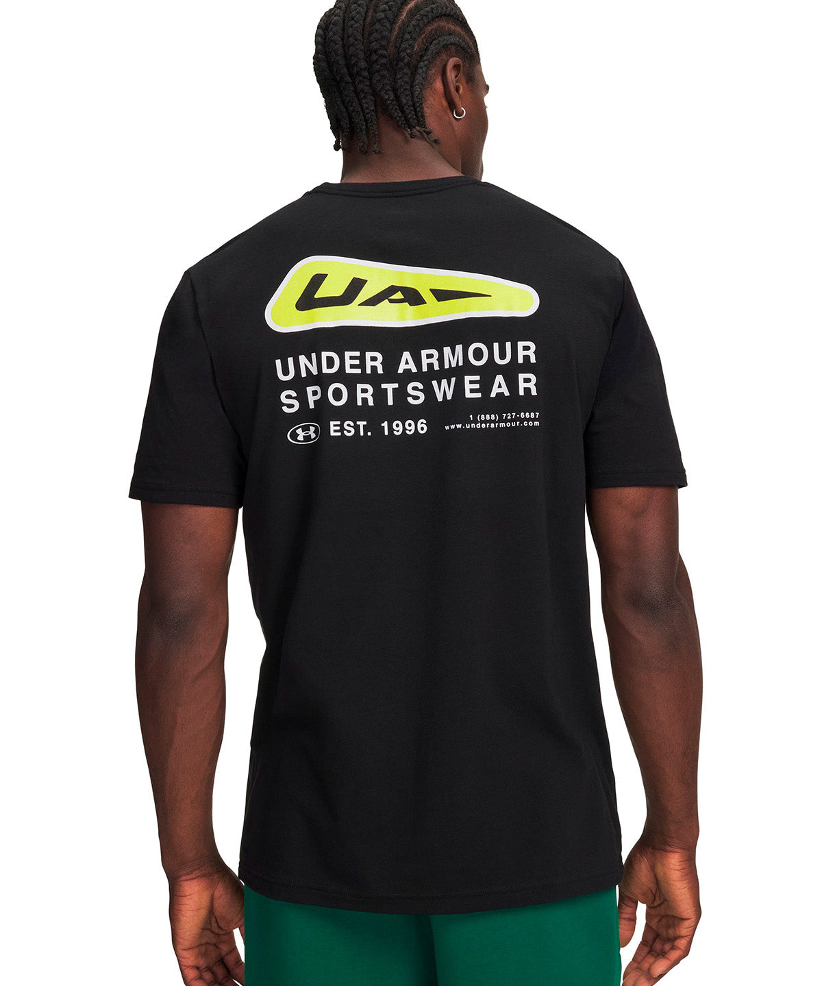 Polera manga corta UA Scorpio negro para hombre