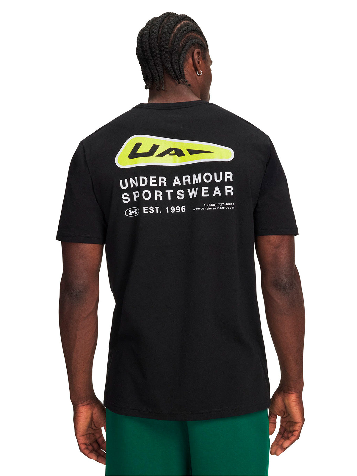 Polera manga corta UA Scorpio negro para hombre