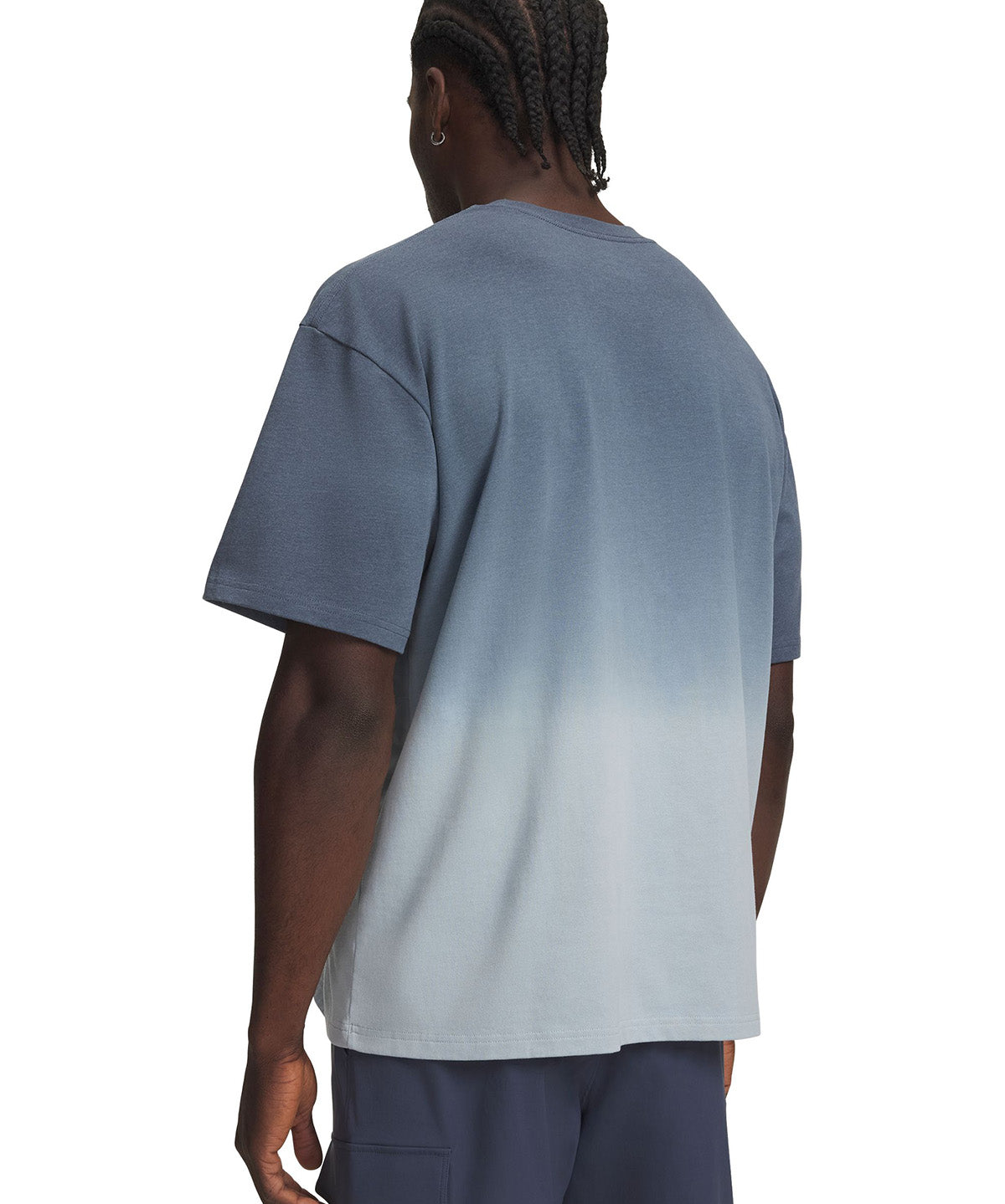 Polera manga corta UA Heavyweight Gradient azul marino para hombre