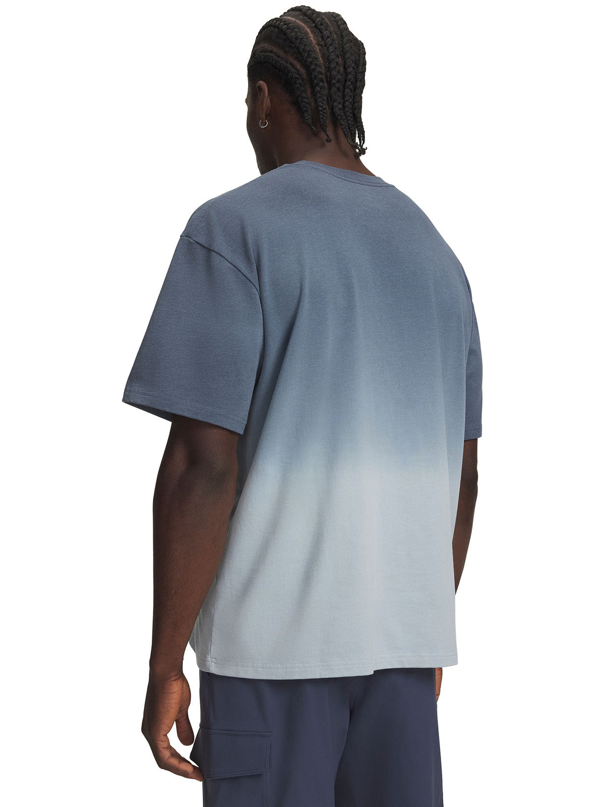 Polera manga corta UA Heavyweight Gradient azul marino para hombre
