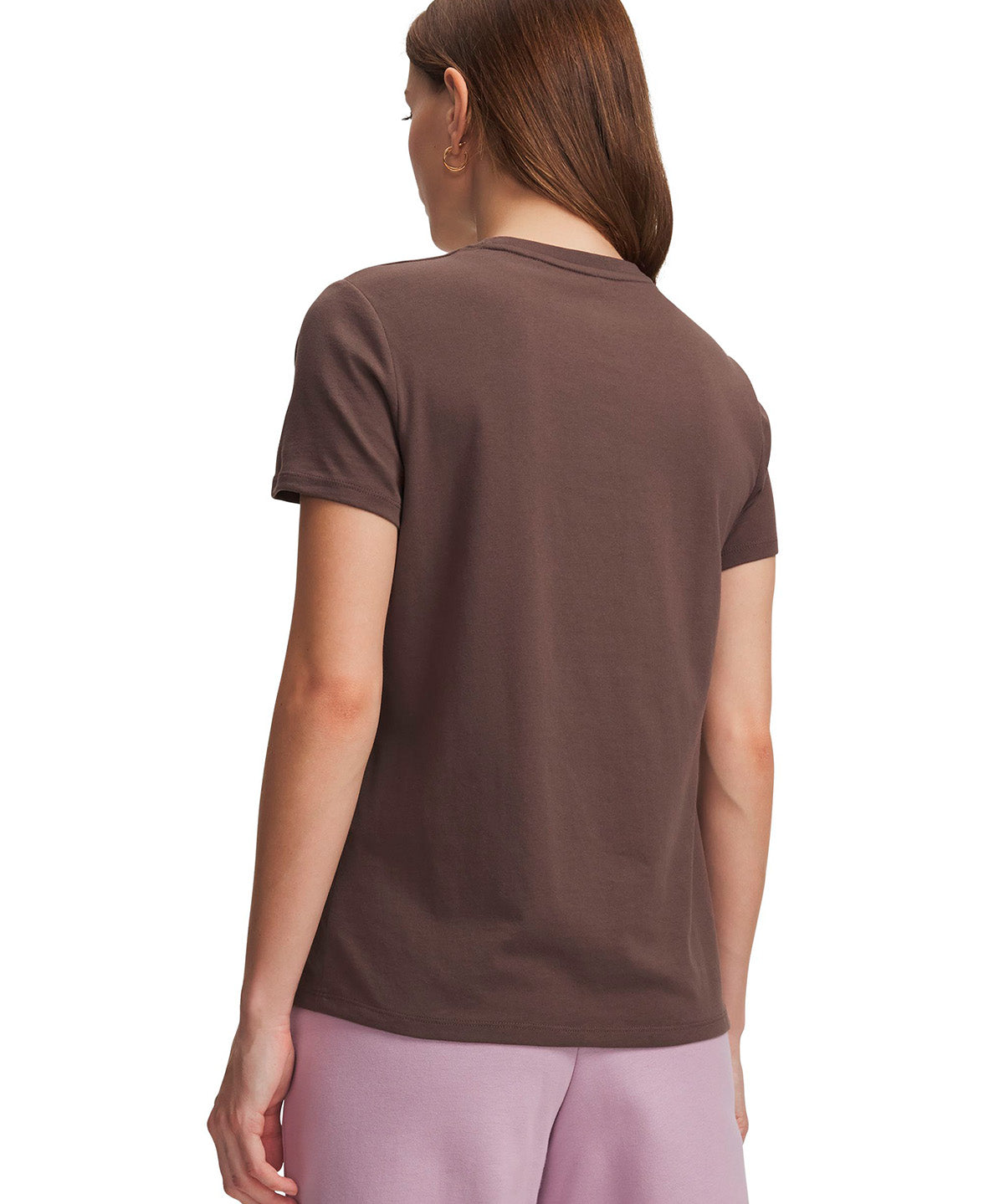 Polera manga corta UA Athletics Arch café para mujer
