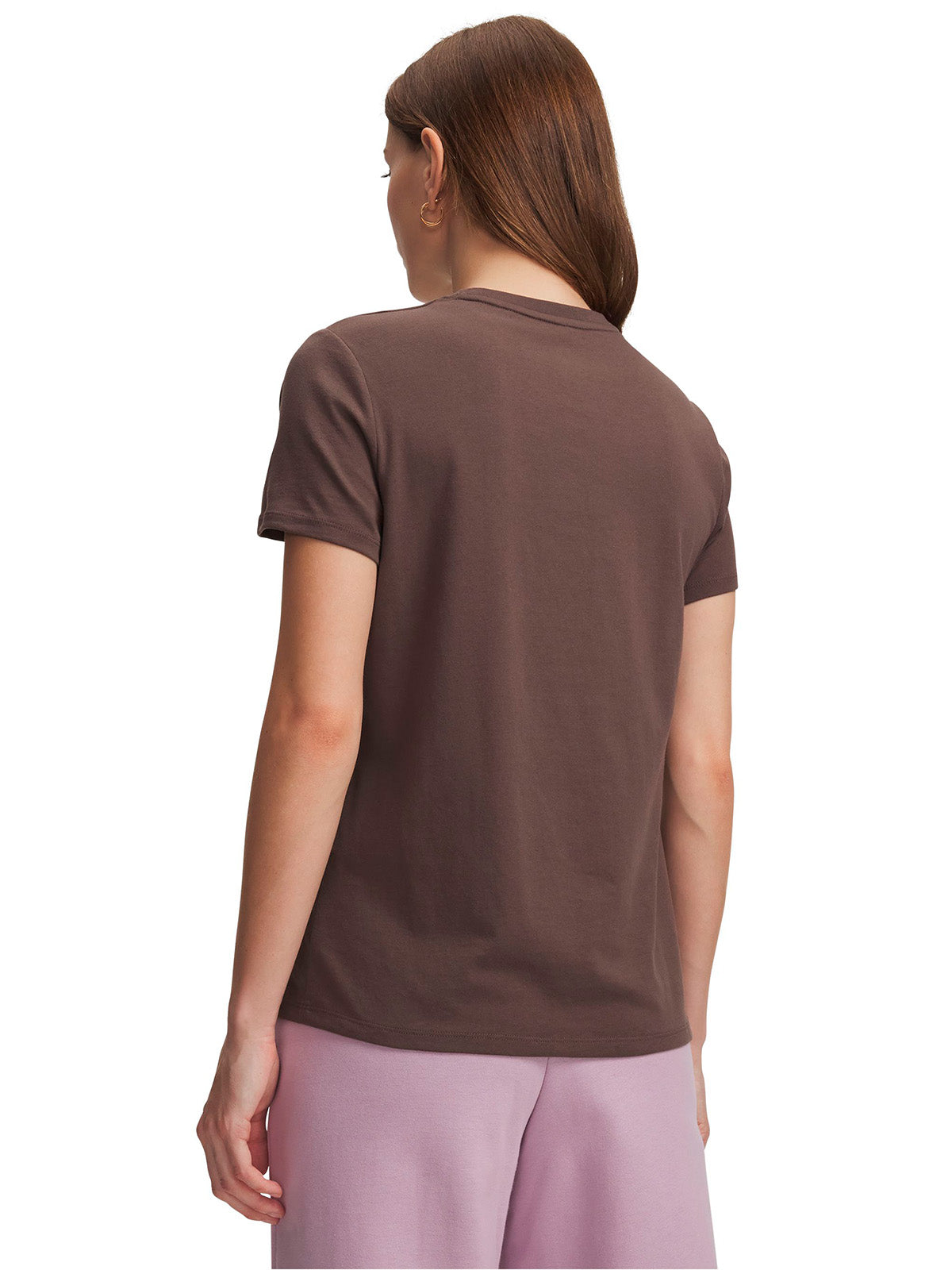 Polera manga corta UA Athletics Arch café para mujer