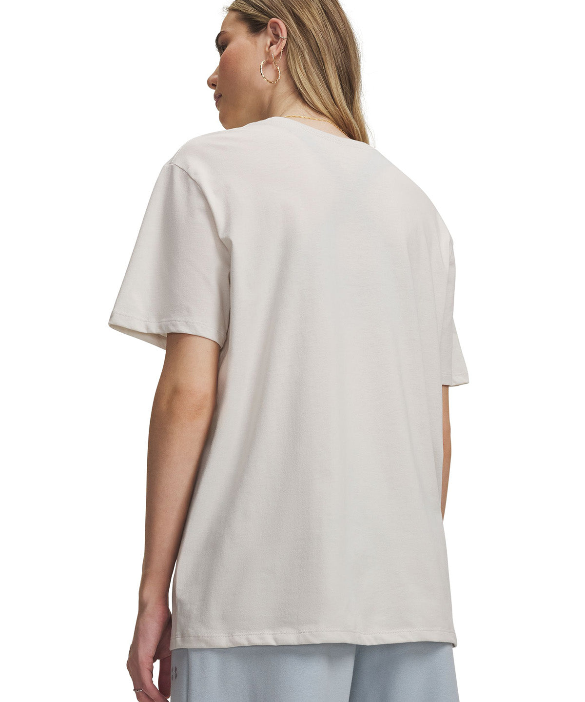 Polera manga corta UA W Rival Wordmark Graphic blanca para mujer