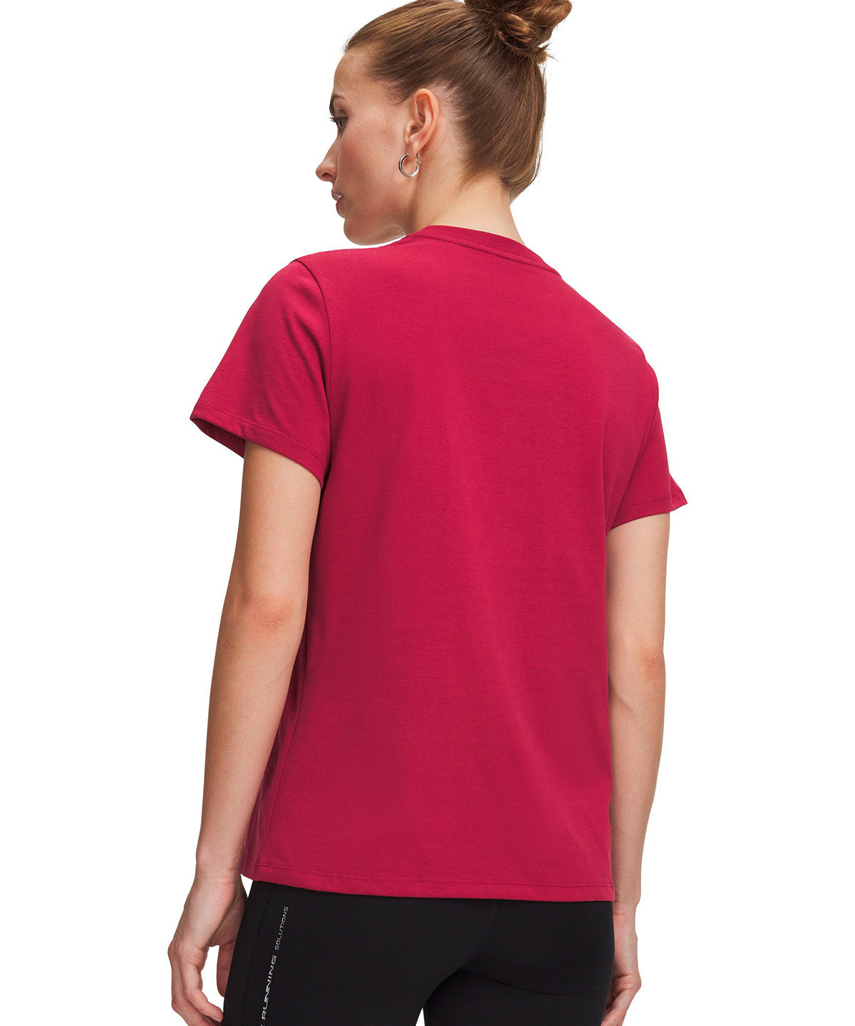 Polera manga corta UA Icon Fleece Graphic roja para mujer