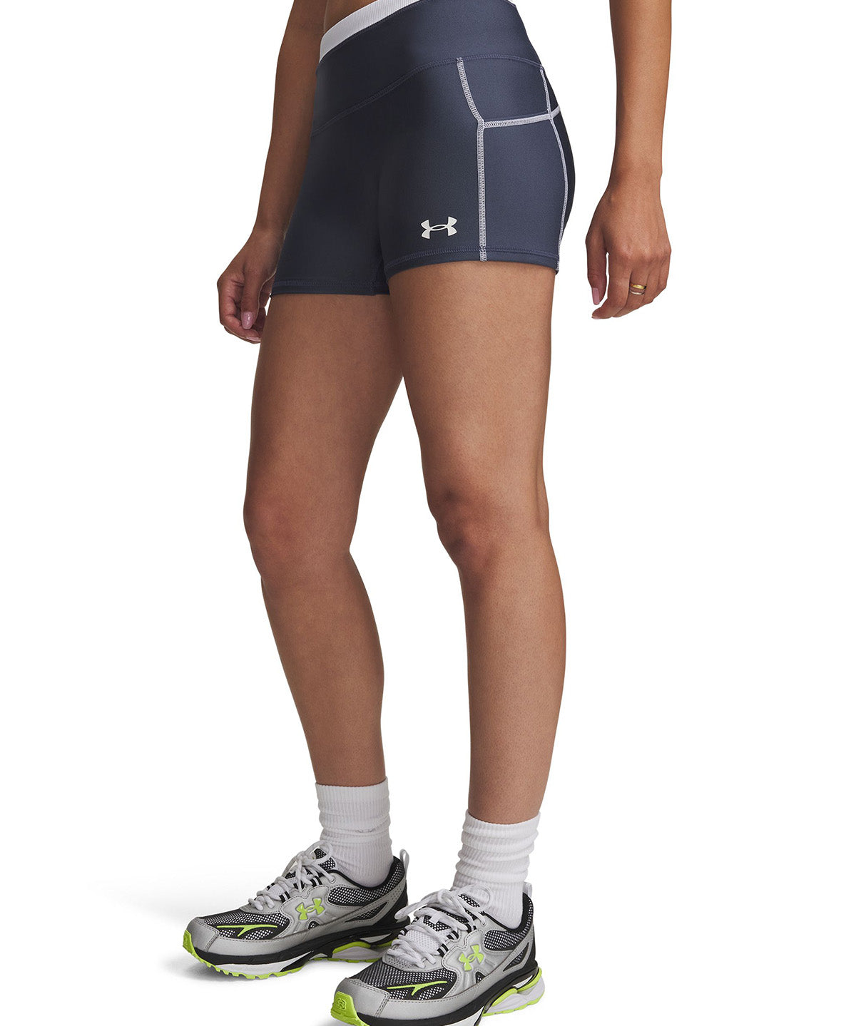 Primera capa inferior UA HeatGear Novelty gris para mujer