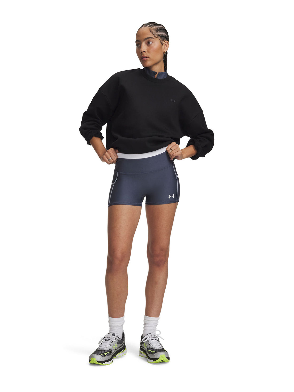 Primera capa inferior UA HeatGear Novelty gris para mujer