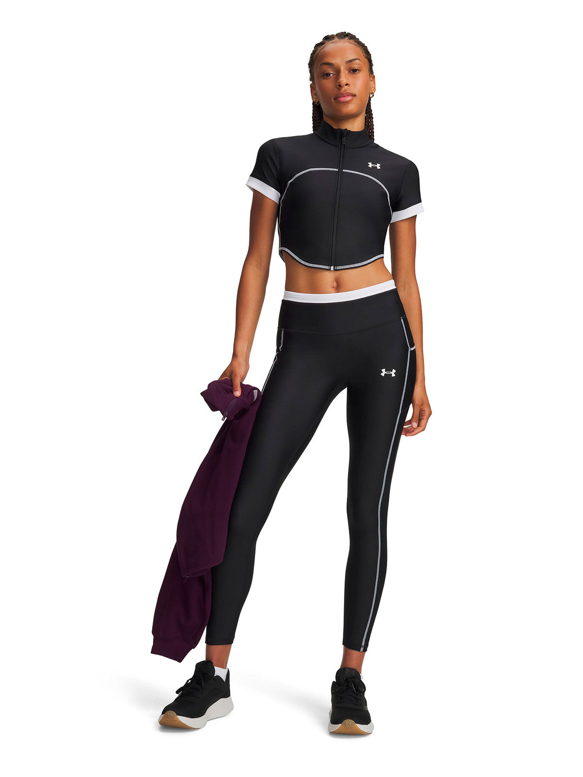 Calza UA HeatGear negra para mujer
