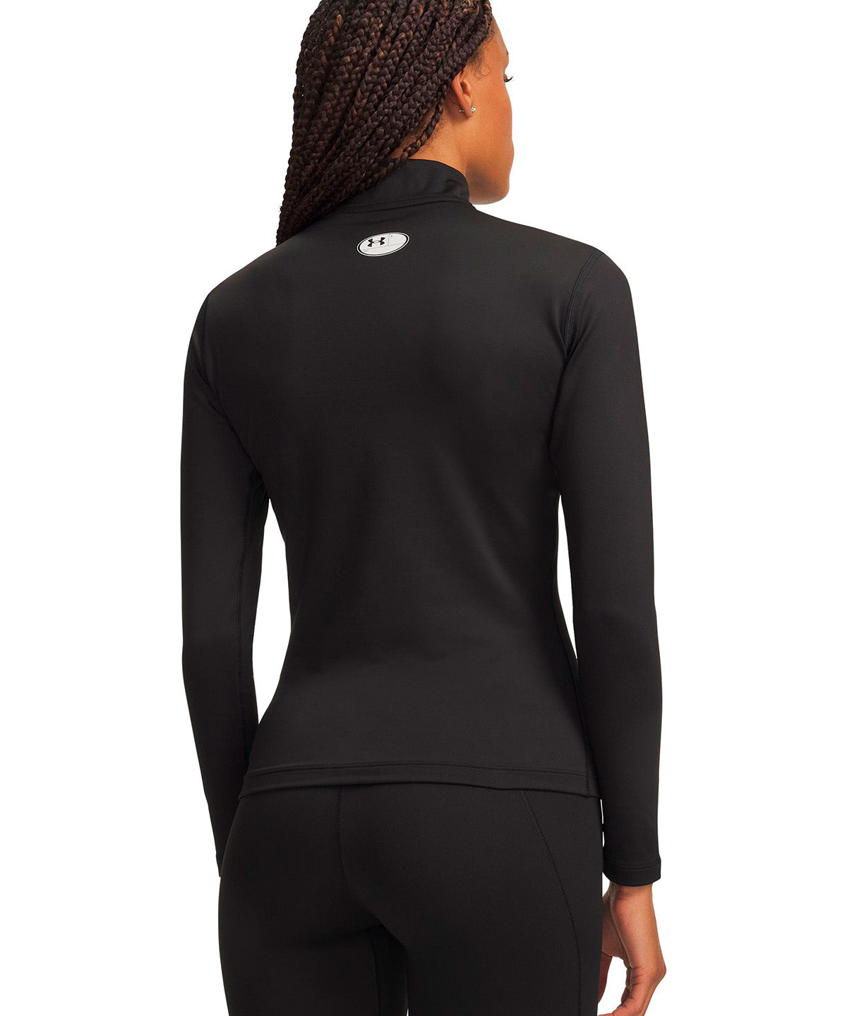 Primera capa superior UA ColdGear Mock negra para mujer