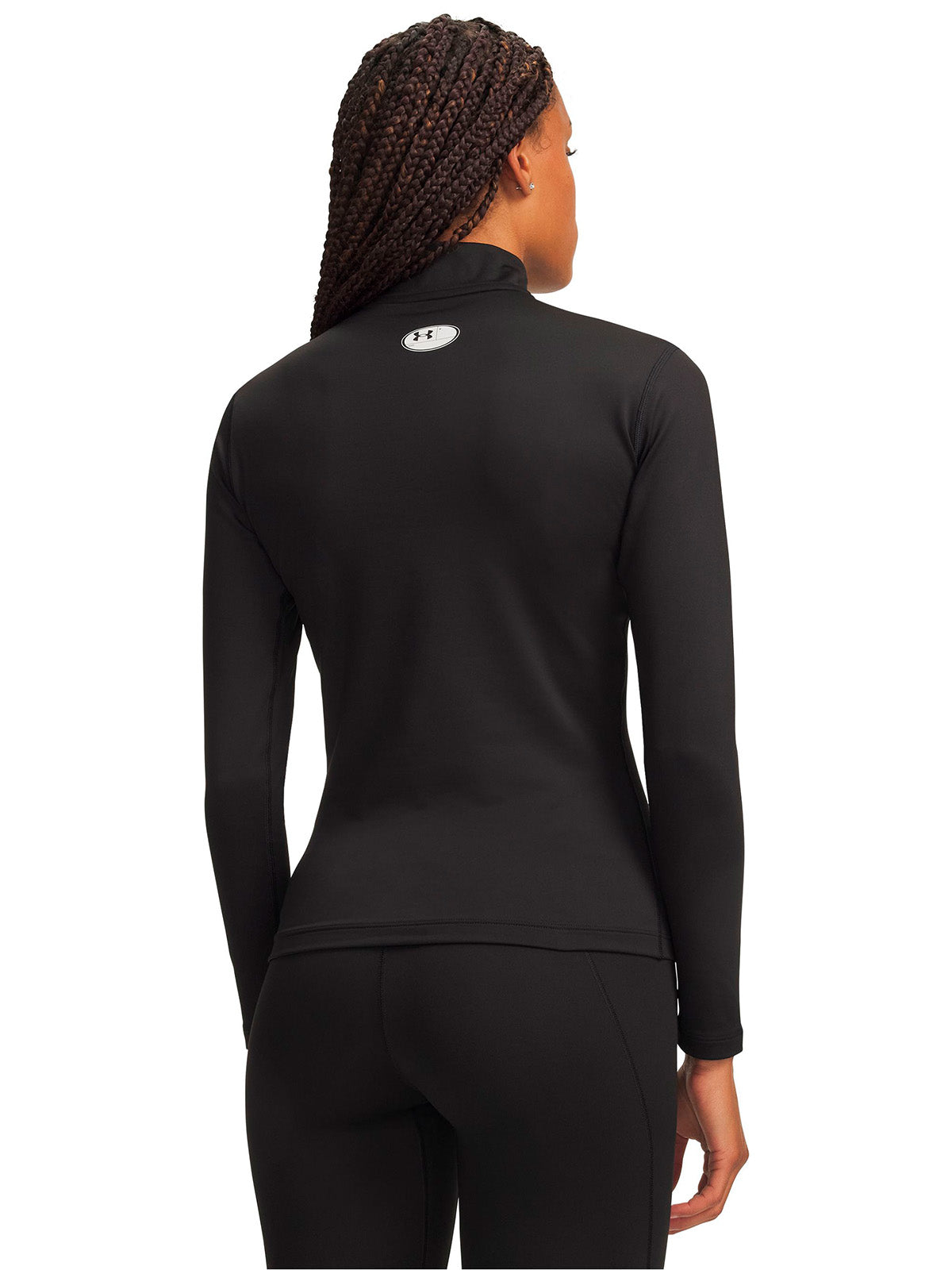 Primera capa superior UA ColdGear Mock negra para mujer