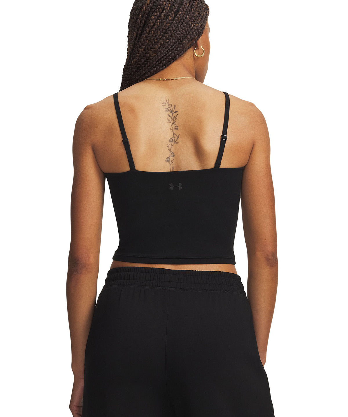 Polera sin manga UA Meridian Support negra para mujer