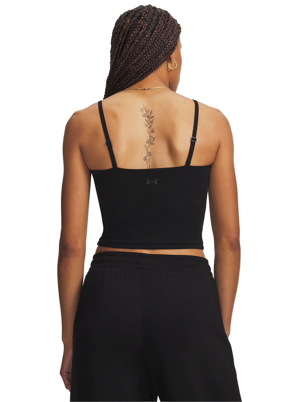 Polera sin manga UA Meridian Support negra para mujer