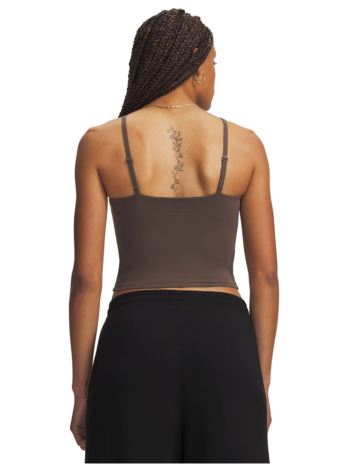 Polera sin manga UA Meridian Support café para mujer