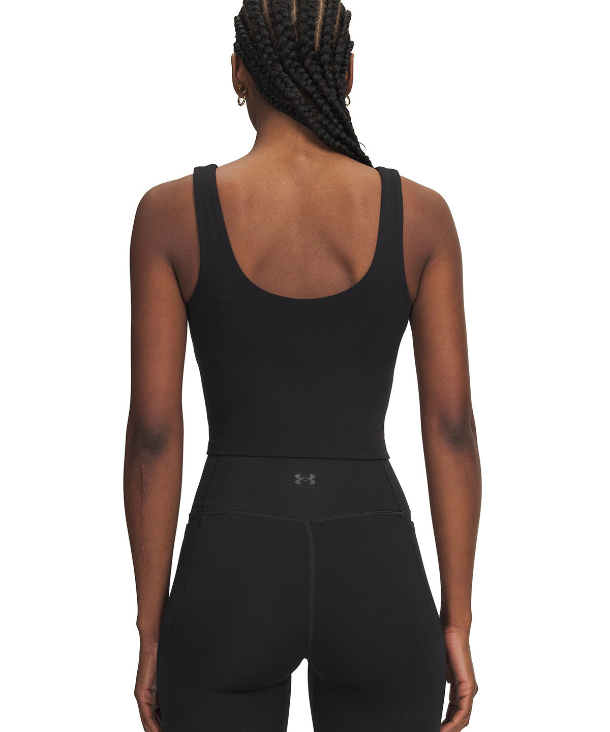 Polera sin manga UA Motion negra para mujer