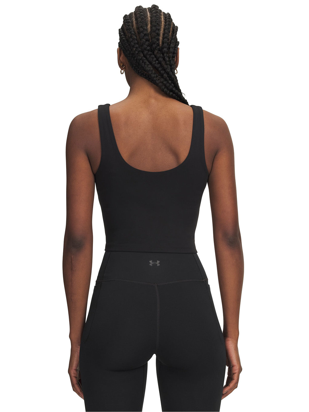Polera sin manga UA Motion negra para mujer