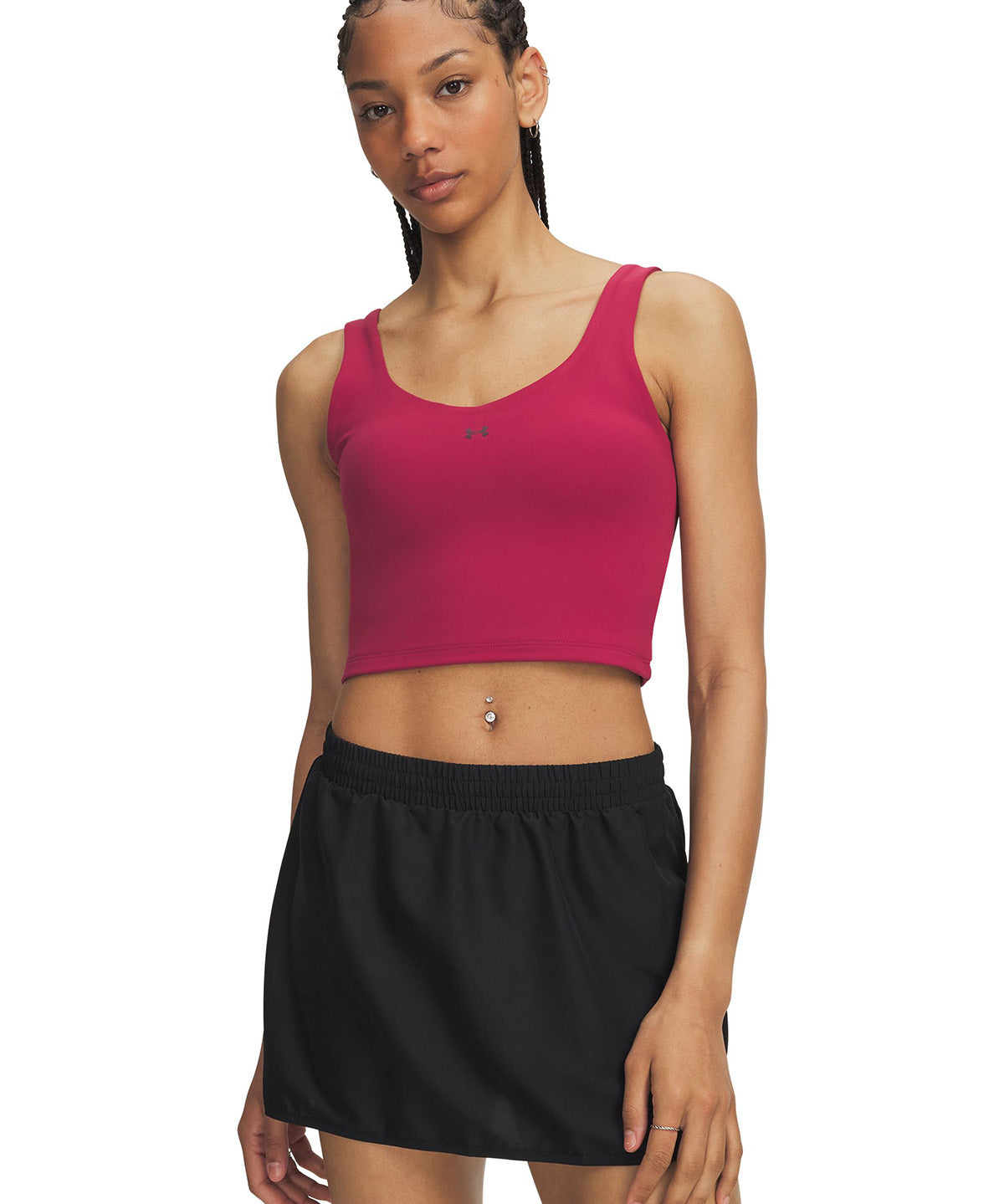 Polera sin manga UA Motion roja para mujer