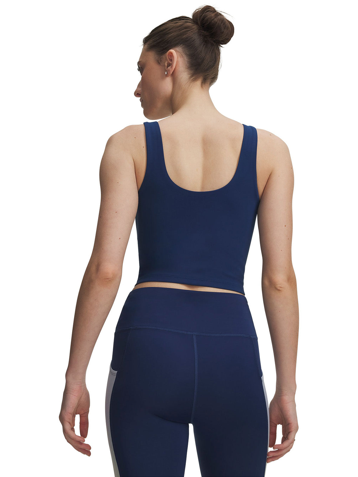 Polera sin manga UA Motion azul marino para mujer