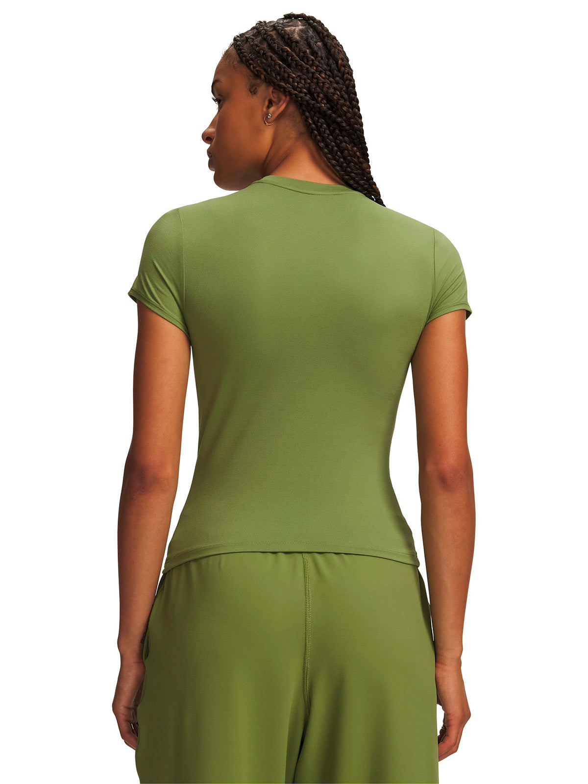 Polera manga corta UA Motion Fitted verde para mujer