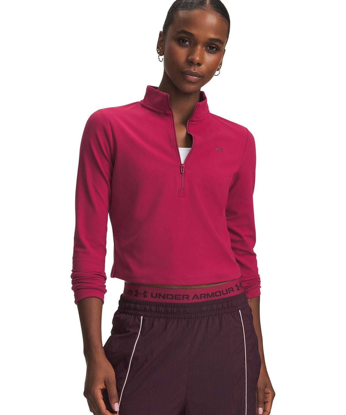 Poleron UA Motion roja para mujer