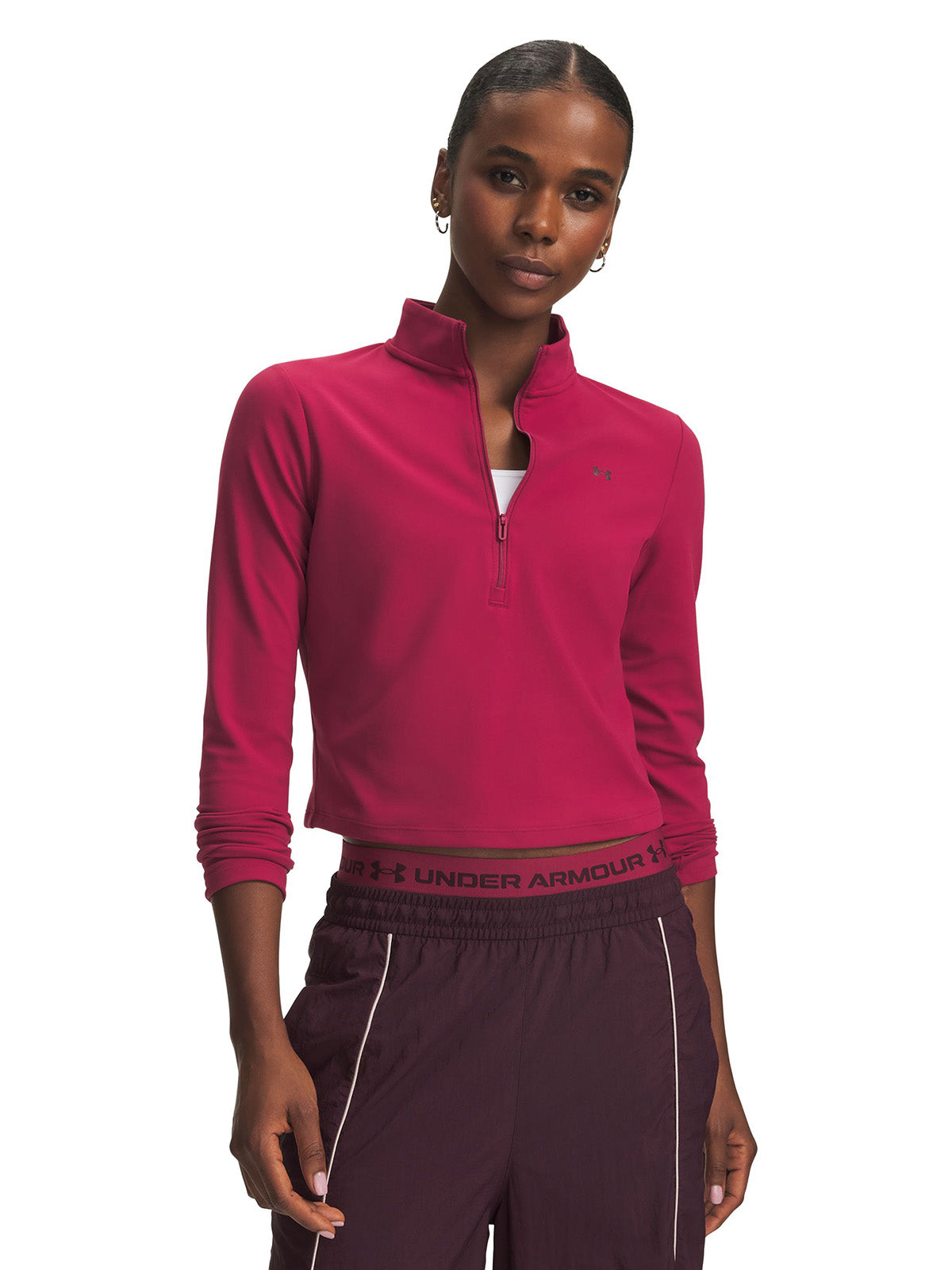 Poleron UA Motion roja para mujer