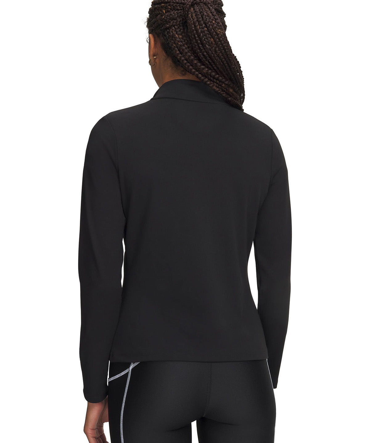 Poleron UA Motion Full Zip negro para mujer