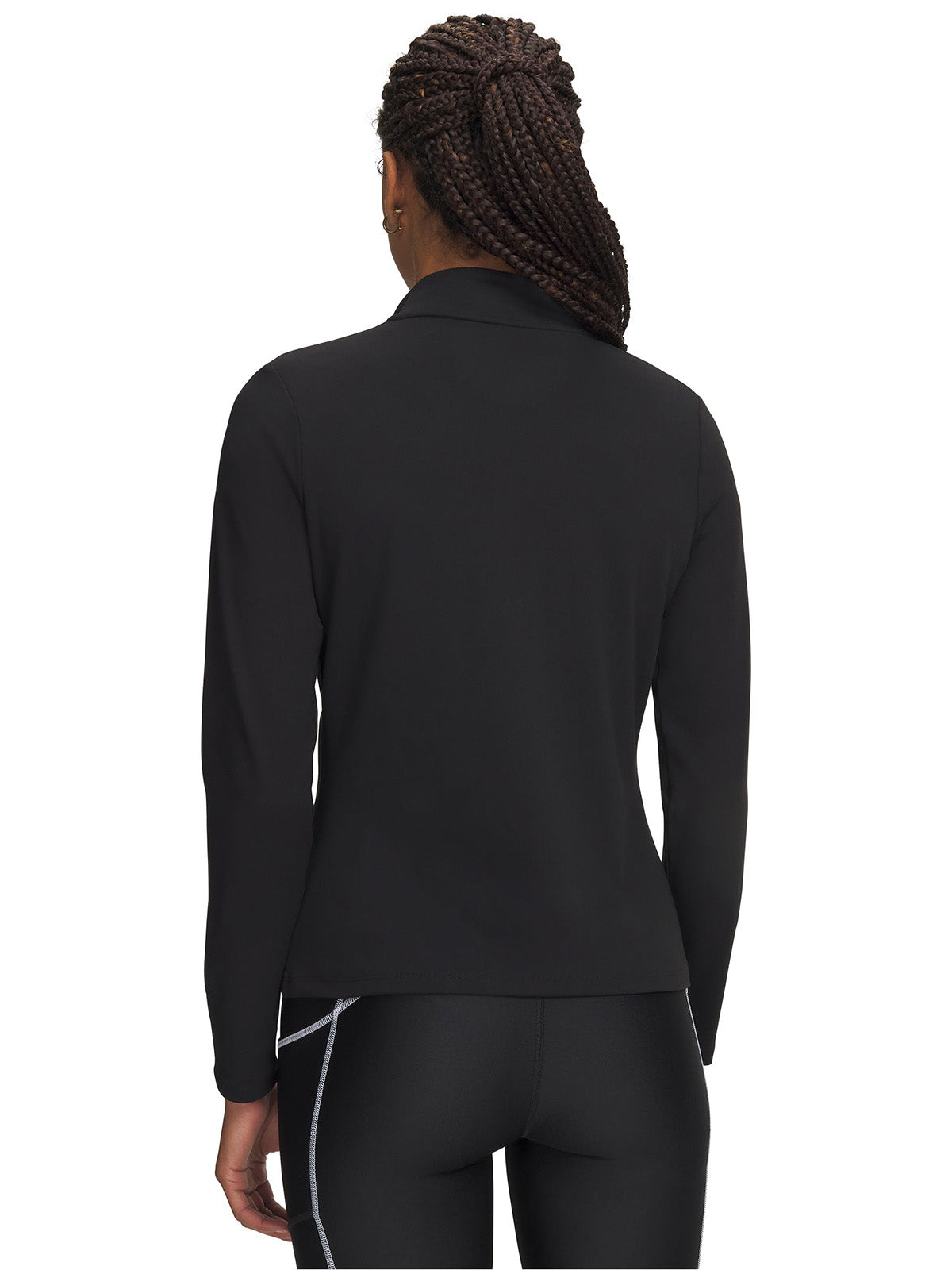 Poleron UA Motion Full Zip negro para mujer