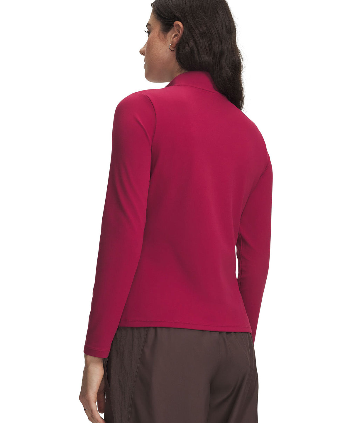 Poleron UA Motion Full Zip rojo para mujer