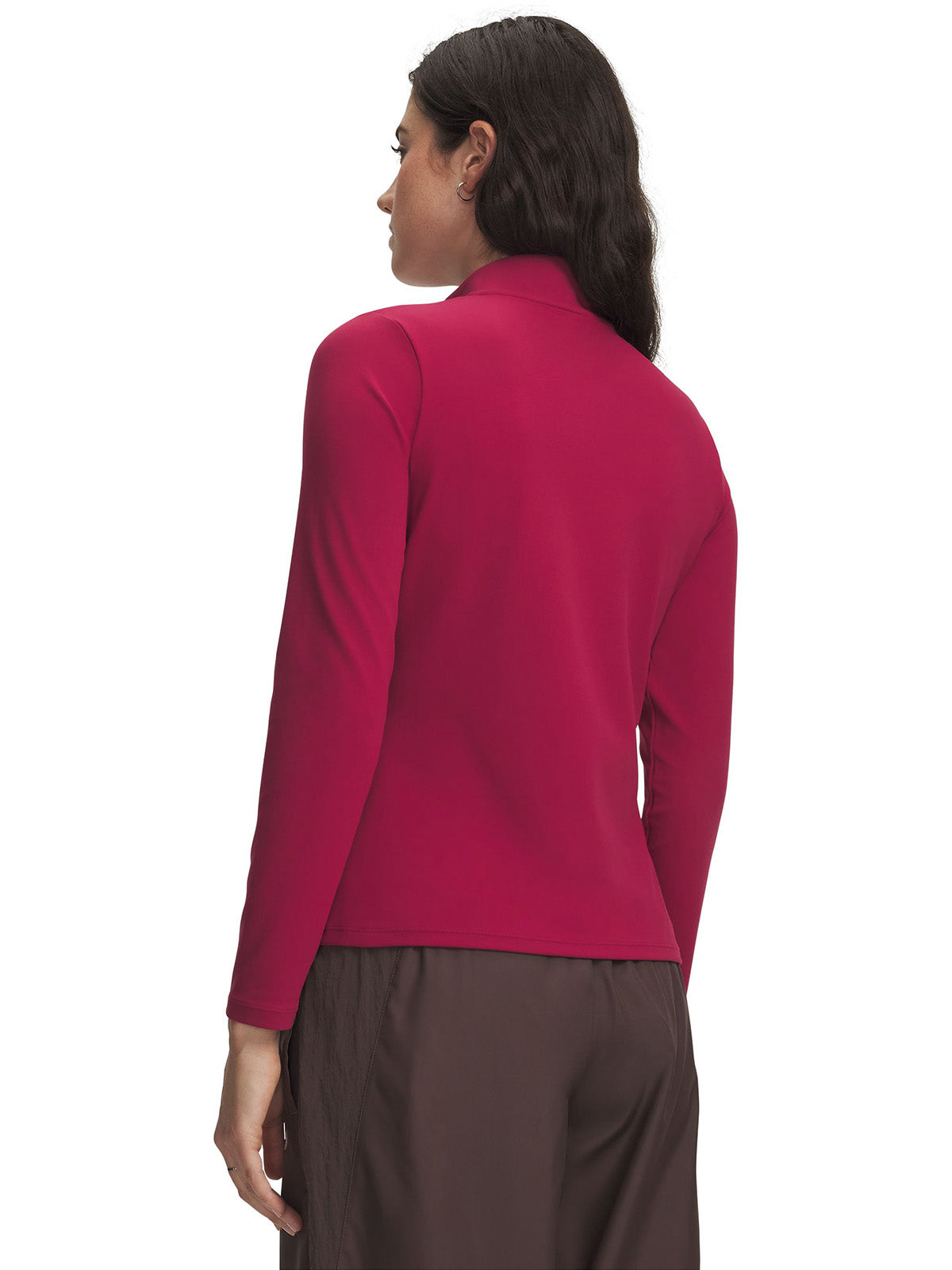 Poleron UA Motion Full Zip rojo para mujer