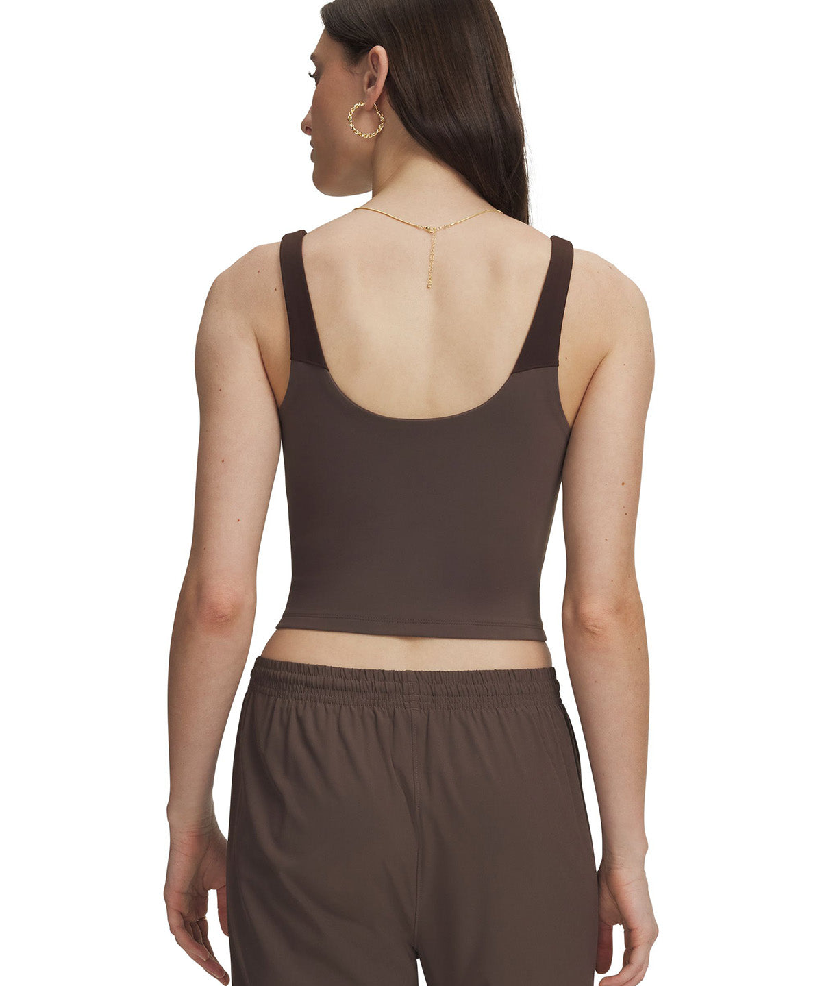 Polera sin manga UA Motion Colorblock café para mujer