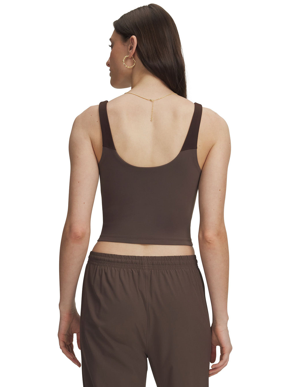 Polera sin manga UA Motion Colorblock café para mujer