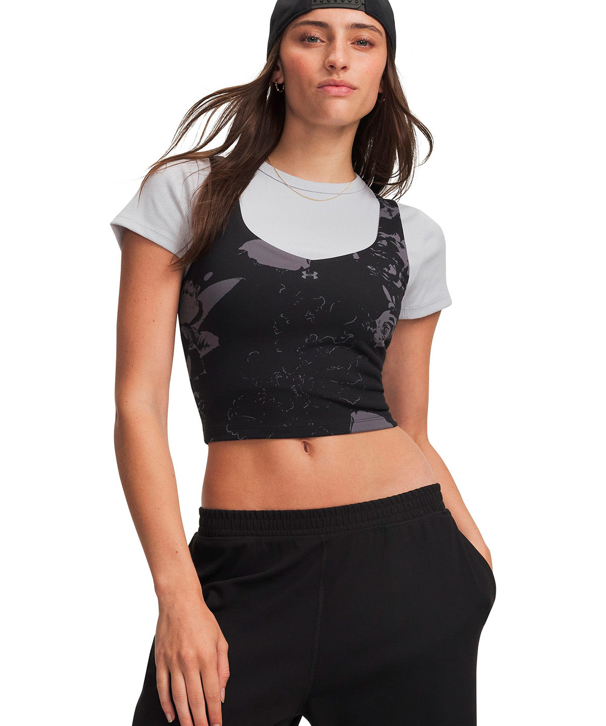 Polera UA Motion Print negra para mujer
