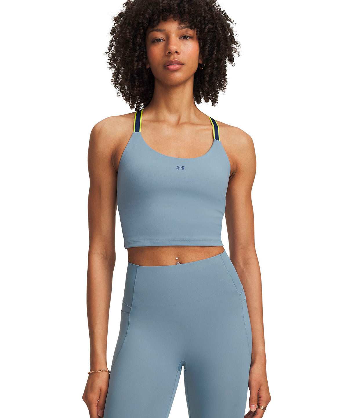 Polera UA Motion Sport Tape azul para mujer