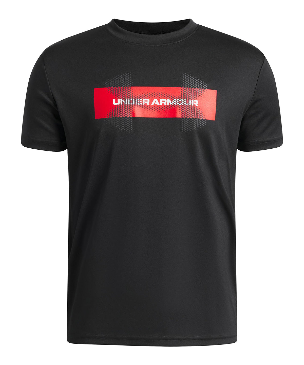 Polera manga corta UA Tech Graphic negra para niño