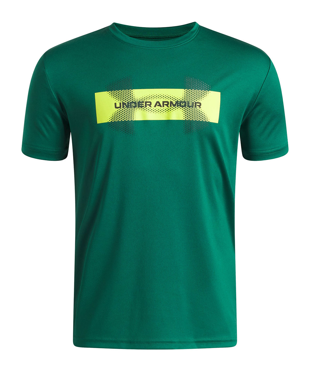 Polera manga corta UA Tech Graphic verde para niño