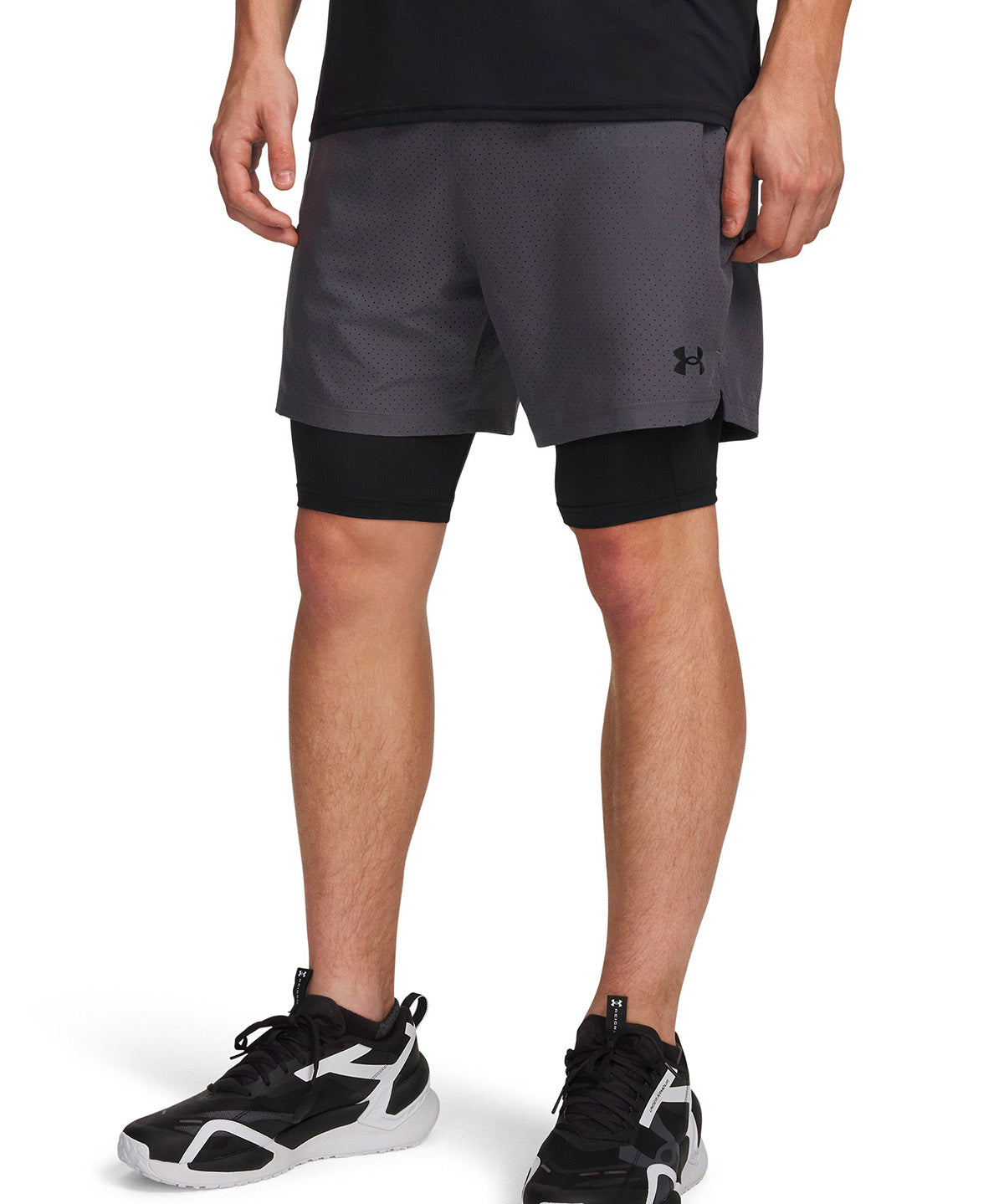 Short UA Vanish Woven 2-in-1 gris para hombre