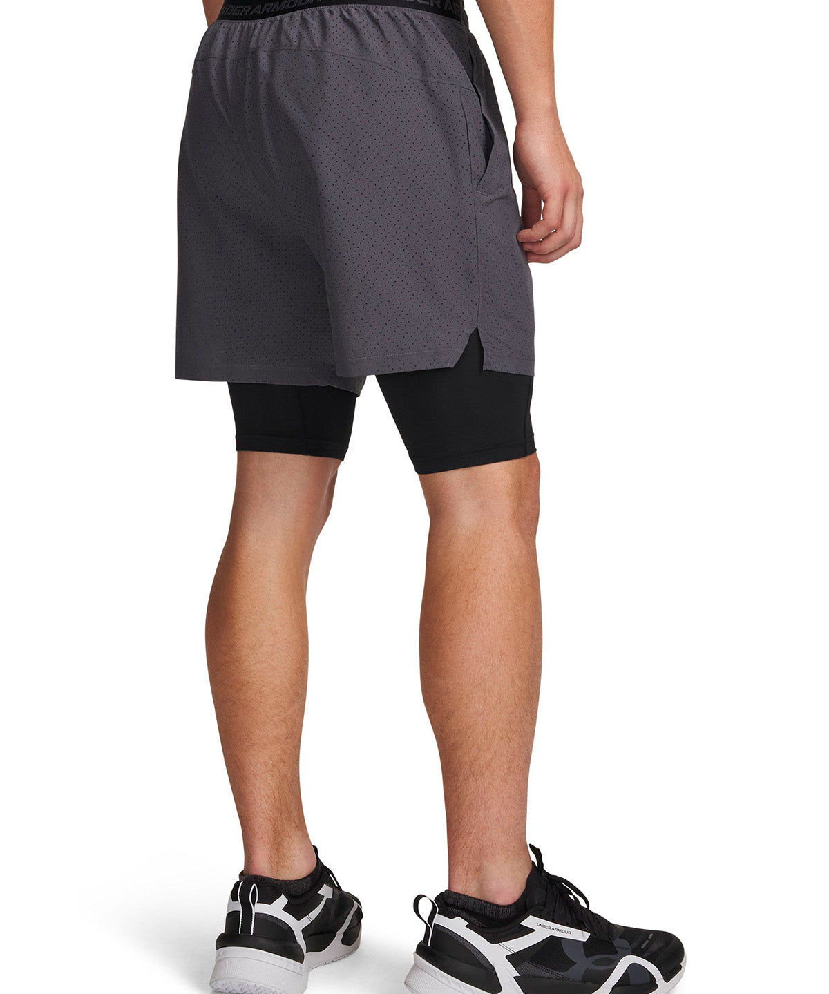Short UA Vanish Woven 2-in-1 gris para hombre