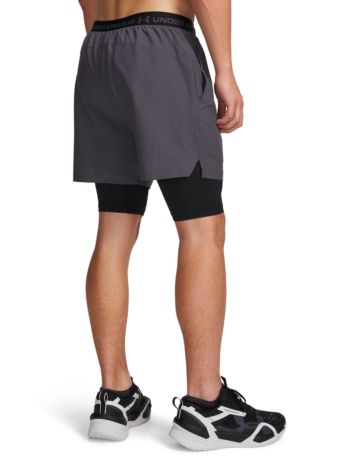 Short UA Vanish Woven 2-in-1 gris para hombre