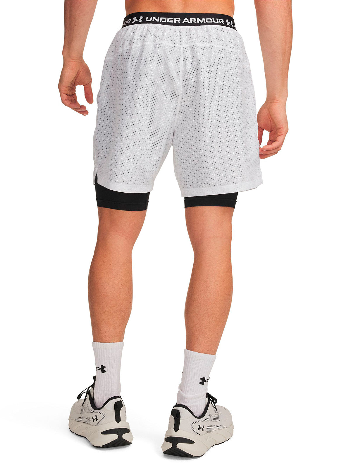 Short UA Vanish Woven 2-in-1 blanco para hombre