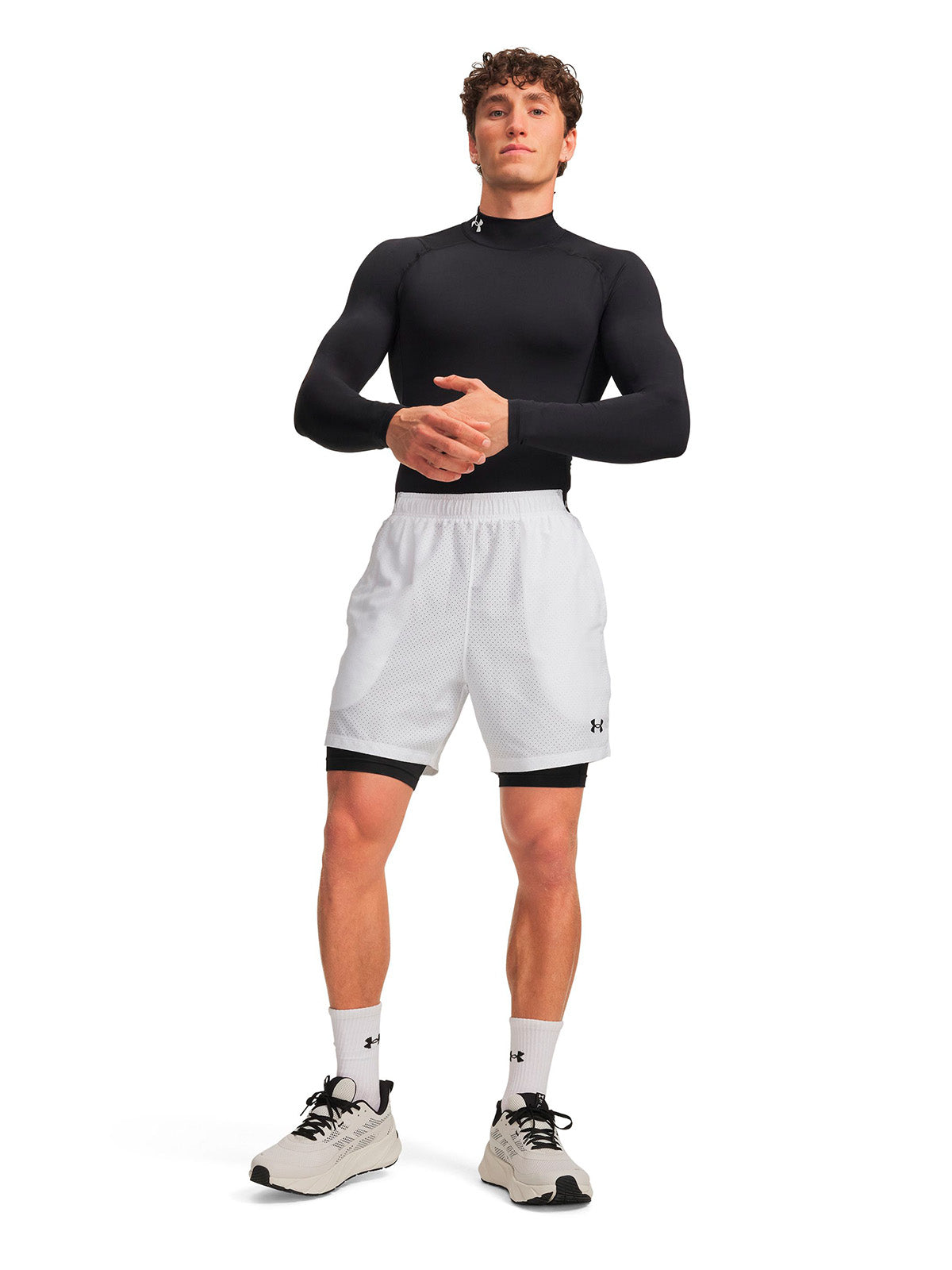 Short UA Vanish Woven 2-in-1 blanco para hombre