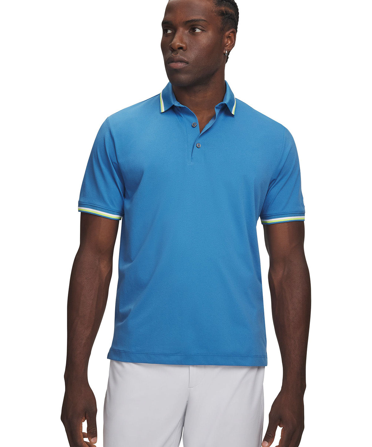 Polera manga corta UA ArmourDry Rib azul para hombre