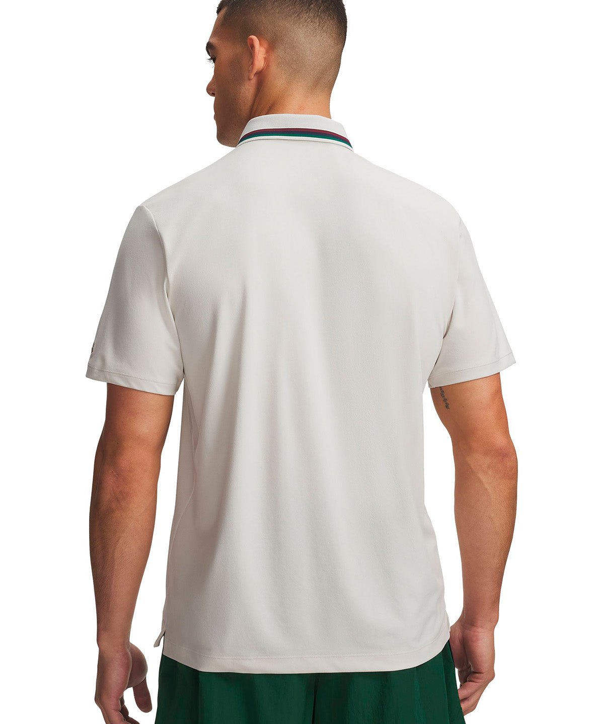 Polera manga corta UA ArmourDry Amp blanco para hombre