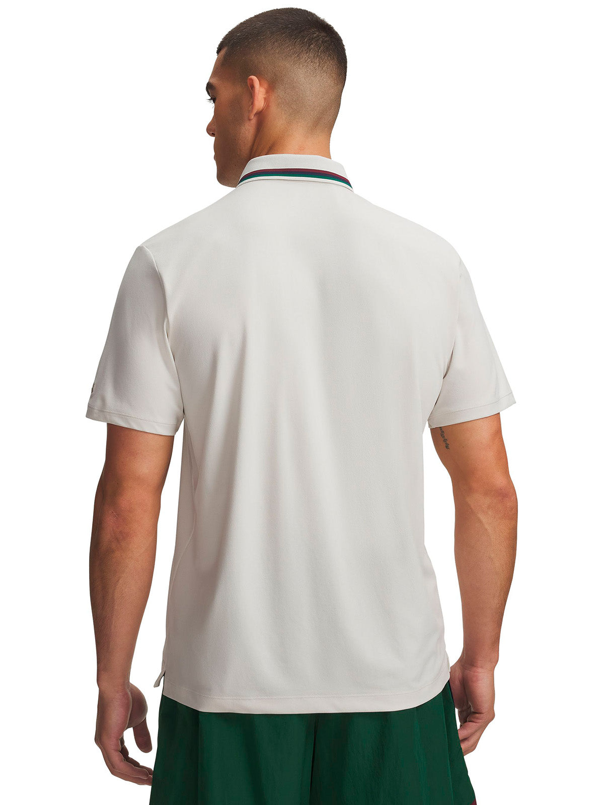 Polera manga corta UA ArmourDry Amp blanco para hombre