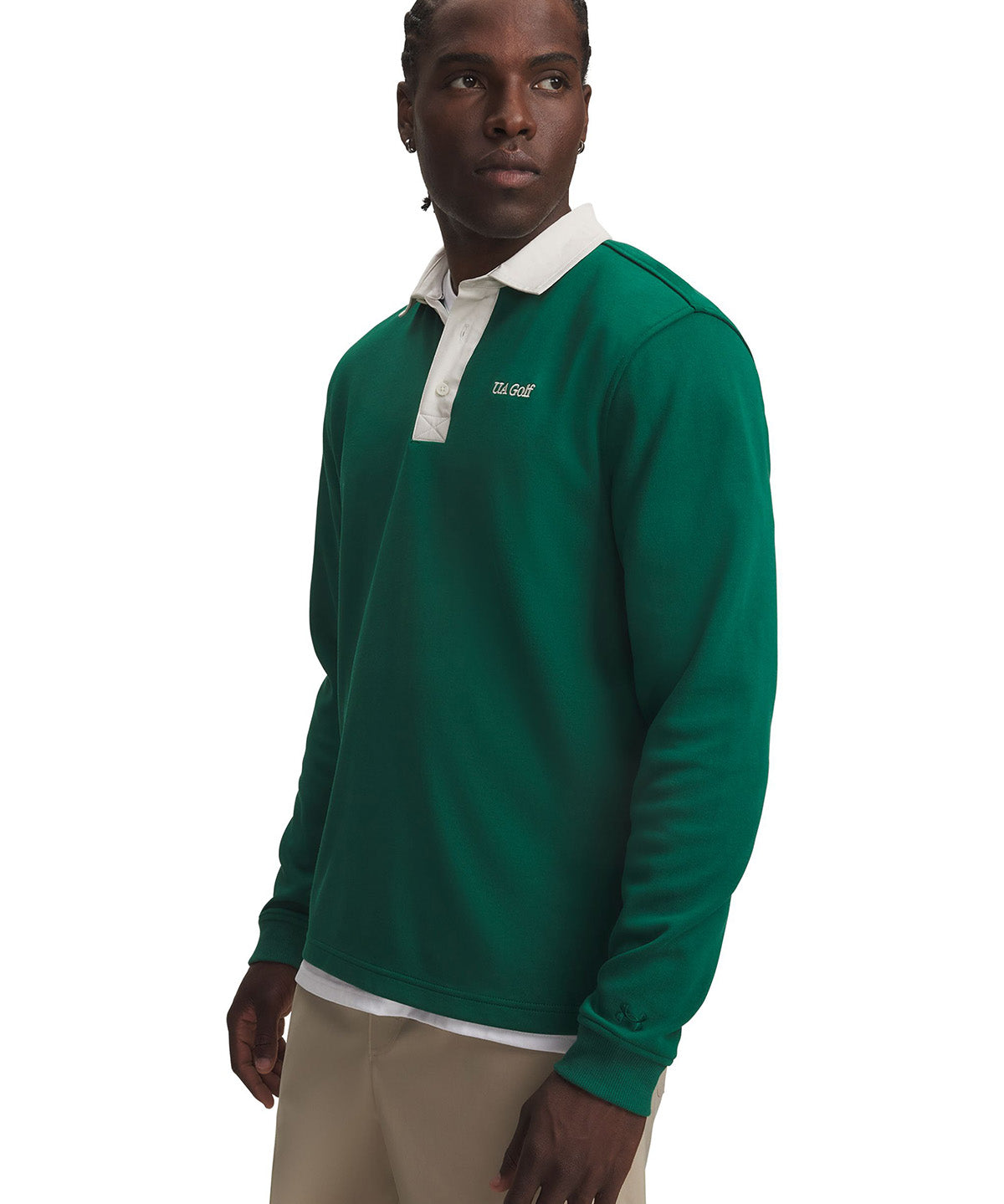 Polera manga larga UA Drive M ATP verde para hombre