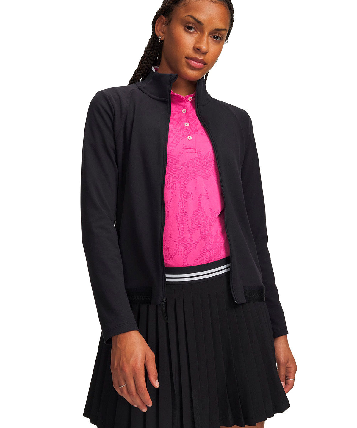 Poleron UA Drive Lightweight negra para mujer