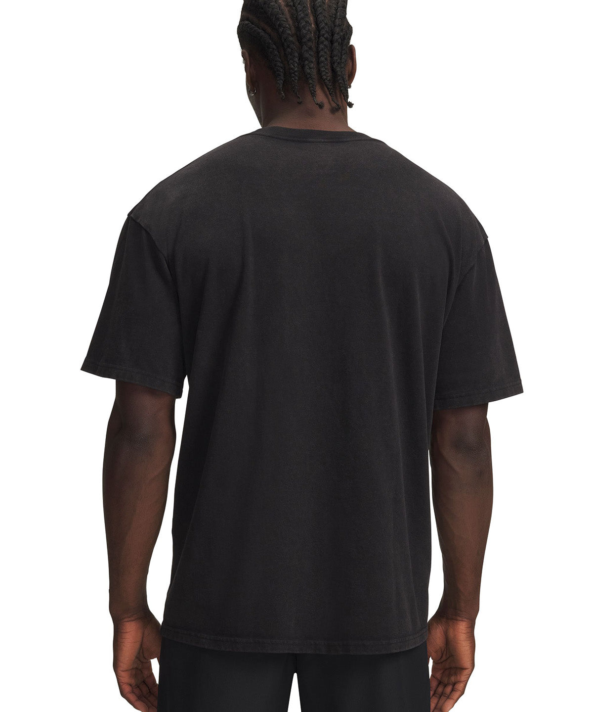 Polera manga corta UA Heavyweight Oversized Wash negra para hombre