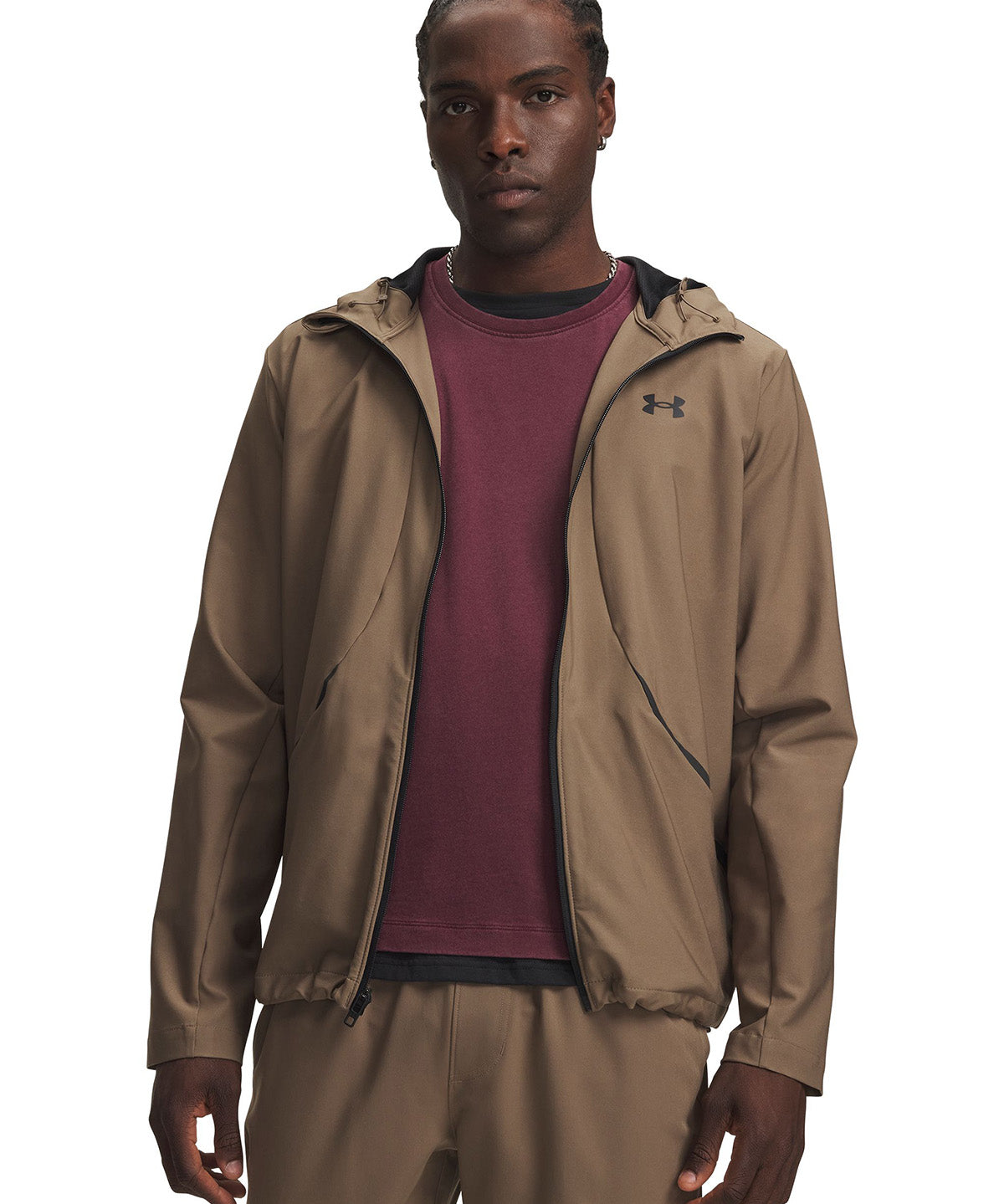 Chaqueta UA Unstoppable Woven café para hombre