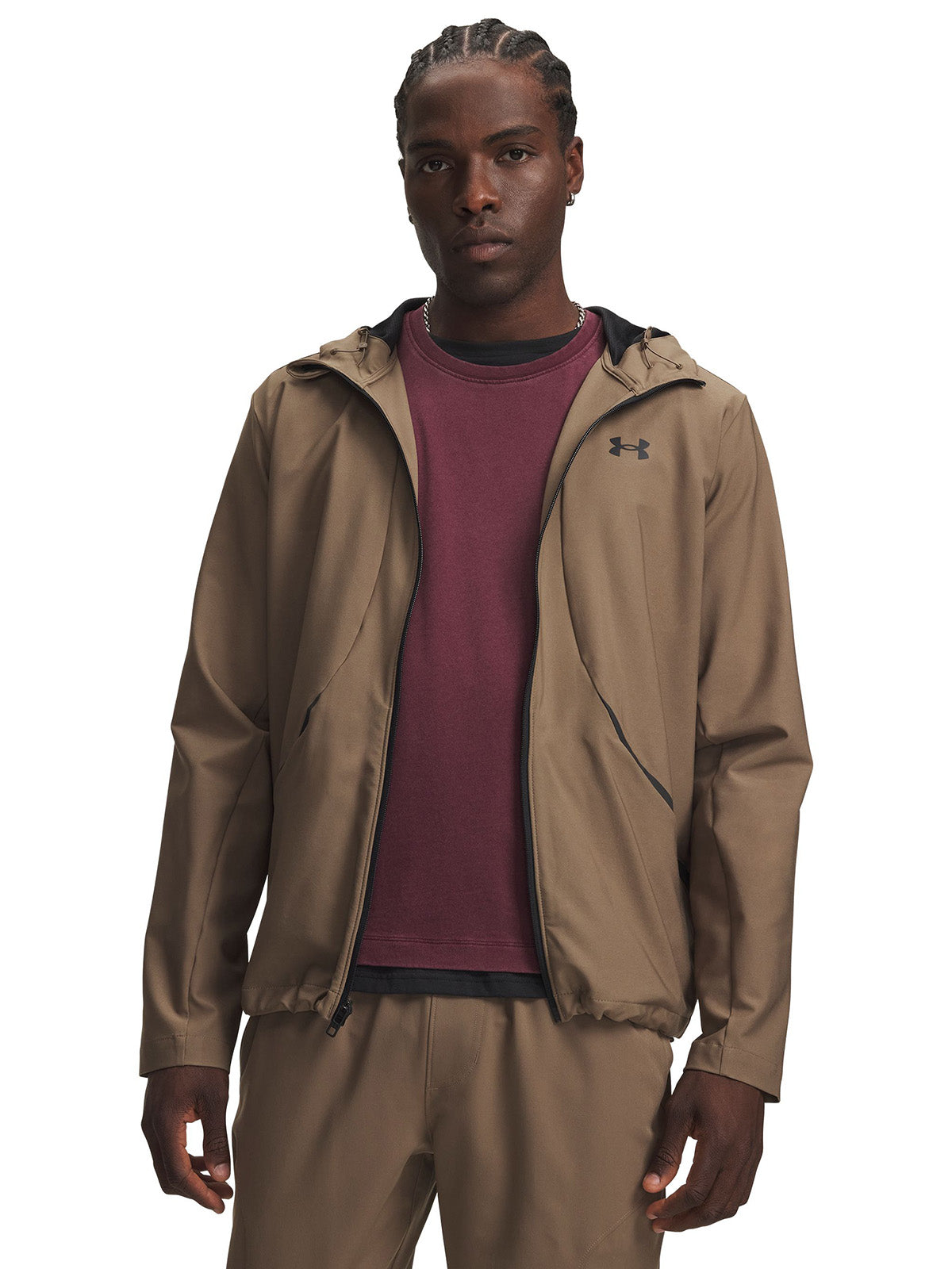 Chaqueta UA Unstoppable Woven café para hombre