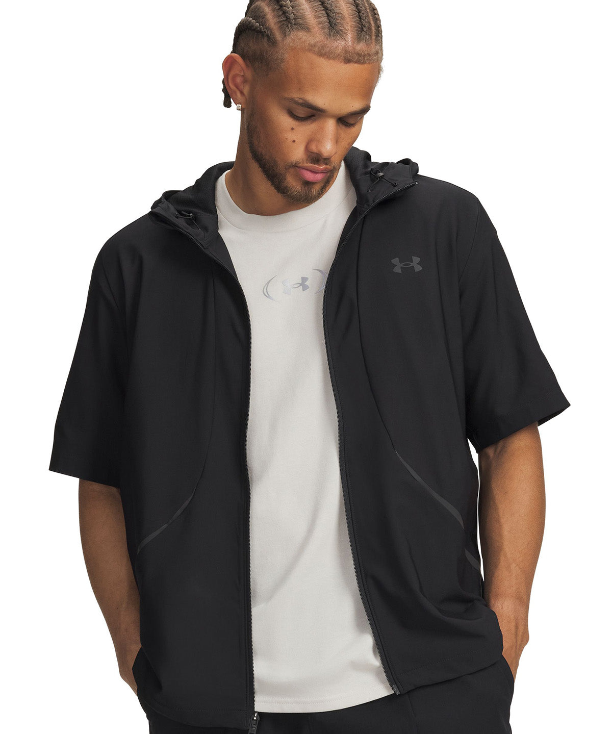 UA Unstoppable Woven SS Chaqueta negro para hombre