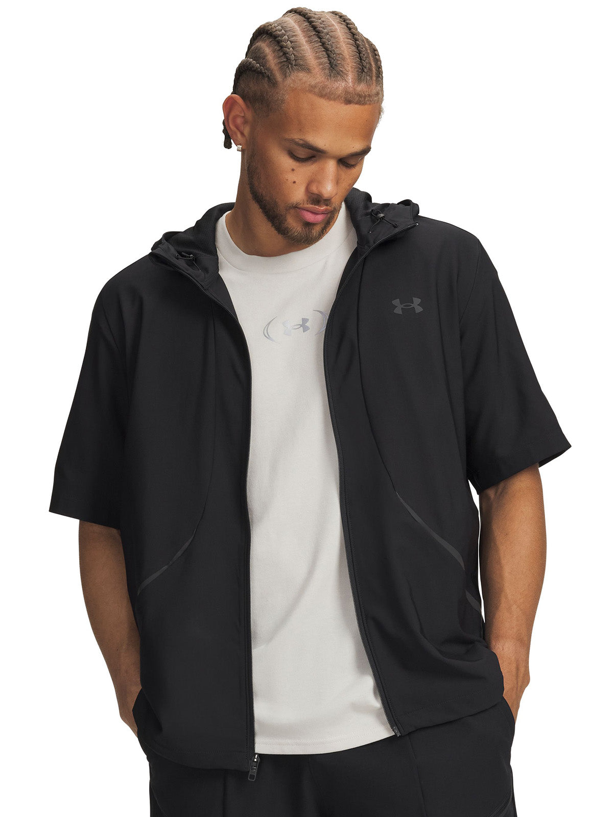 UA Unstoppable Woven SS Chaqueta negro para hombre