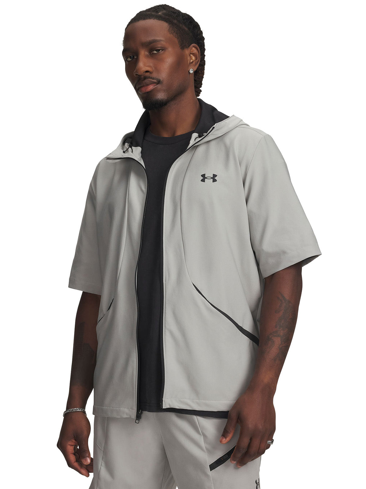 UA Unstoppable Woven SS Chaqueta gris para hombre