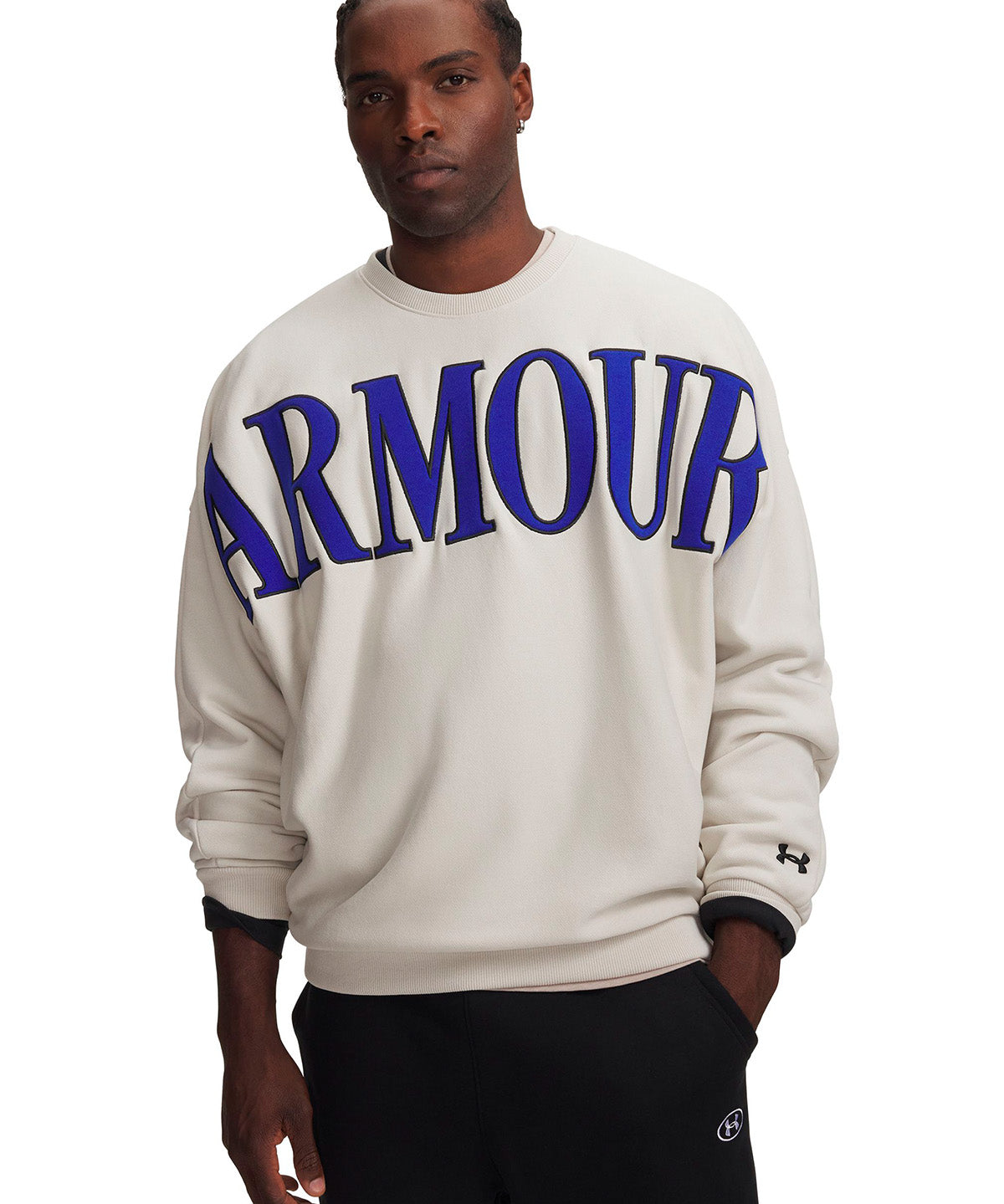 Poleron UA Icon Heavyweight Terry Graphic blanco para hombre